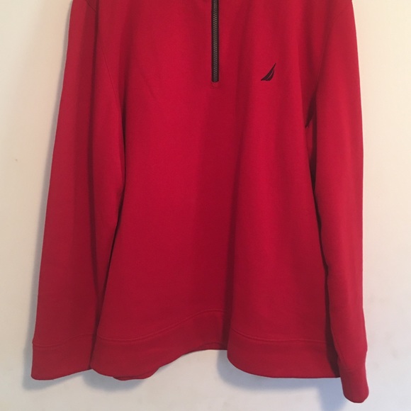Nautica Men's Solid 1/4 Zip Fleece Sweatshirt - Picture 3 of 4